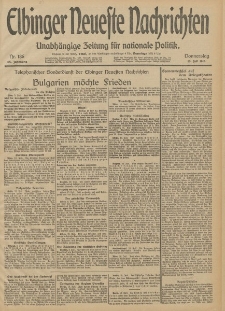 Elbinger Neueste Nachrichten, Nr. 186 Donnerstag 10 Juli 1913 65. Jahrgang