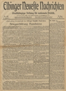 Elbinger Neueste Nachrichten, Nr. 187 Freitag 11 Juli 1913 65. Jahrgang