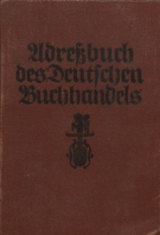 Adressbuch des Deutschen Buchhandels : 1937