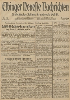 Elbinger Neueste Nachrichten, Nr. 193 Donnerstag 17 Juli 1913 65. Jahrgang