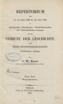 Bd. 1 : Geschichte
