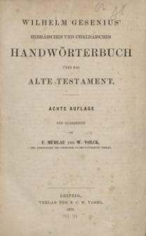 Hebräisches und chaldäisches Handwörterbuch über das Alte Testament, Volume 1