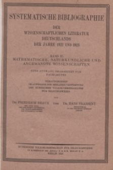 Bd. 2 : Mathematische, naturkundliche und angewandte Wissenschaften