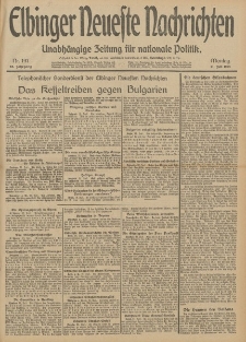 Elbinger Neueste Nachrichten, Nr. 197 Montag 21 Juli 1913 65. Jahrgang