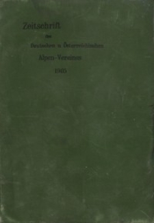 Zeitschrift des Deutschen und Österreichischen Alpenvereins, Jahrgang 1905, Bd.XXXVI
