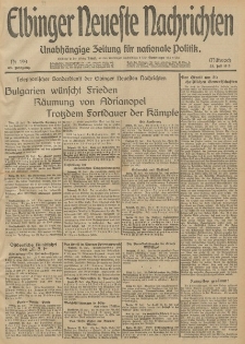 Elbinger Neueste Nachrichten, Nr. 199 Mittwoch 23 Juli 1913 65. Jahrgang