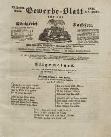 Gewerbe-Blatt Königreich Sachsen. Jahrg. II, 8. Dezember, nr 5.
