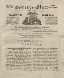 Gewerbe-Blatt Königreich Sachsen. Jahrg. II, 12. Januar, nr 10.