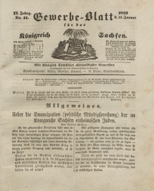 Gewerbe-Blatt Königreich Sachsen. Jahrg. II, 19. Januar, nr 11.