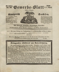 Gewerbe-Blatt Königreich Sachsen. Jahrg. II, 6. April, nr 22.