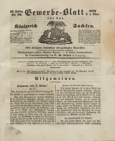 Gewerbe-Blatt Königreich Sachsen. Jahrg. II, 4. Mai, nr 26.