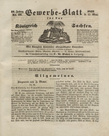 Gewerbe-Blatt Königreich Sachsen. Jahrg. II, 11. Mai, nr 27.
