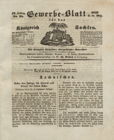 Gewerbe-Blatt Königreich Sachsen. Jahrg. II, 18. Mai, nr 28.