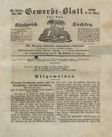Gewerbe-Blatt Königreich Sachsen. Jahrg. II, 25. Mai, nr 29.