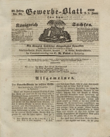 Gewerbe-Blatt Königreich Sachsen. Jahrg. II, 8. Juni, nr 31.