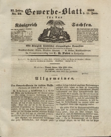 Gewerbe-Blatt Königreich Sachsen. Jahrg. II, 15. Juni, nr 32.
