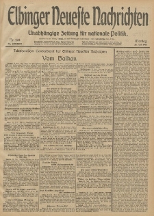 Elbinger Neueste Nachrichten, Nr. 204 Montag 28 Juli 1913 65. Jahrgang