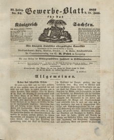 Gewerbe-Blatt Königreich Sachsen. Jahrg. II, 29. Juni, nr 34.