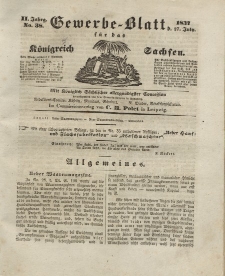 Gewerbe-Blatt Königreich Sachsen. Jahrg. II, 27. Juli, nr 38.