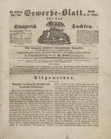 Gewerbe-Blatt Königreich Sachsen. Jahrg. II, 14. September, nr 45.
