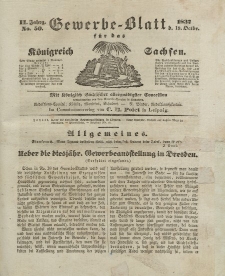 Gewerbe-Blatt Königreich Sachsen. Jahrg. II, 19. Oktober, nr 50.