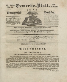Gewerbe-Blatt Königreich Sachsen. Jahrg. II, 2. November, nr 52.