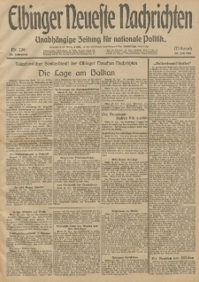 Elbinger Neueste Nachrichten, Nr. 206 Mittwoch 30 Juli 1913 65. Jahrgang