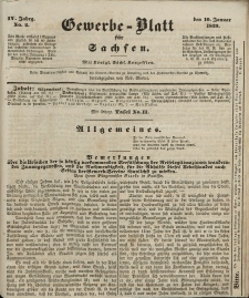 Gewerbe-Blatt für Sachsen. Jahrg. IV, 10. Januar, nr 2.