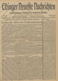 Elbinger Neueste Nachrichten, Nr. 207 Donnerstag 31 Juli 1913 65. Jahrgang