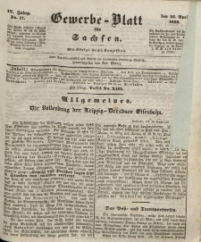 Gewerbe-Blatt für Sachsen. Jahrg. IV, 25. April, nr 17.