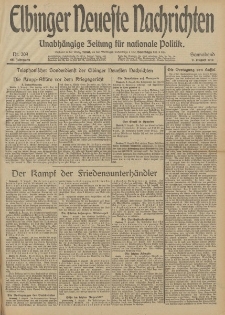 Elbinger Neueste Nachrichten, Nr. 209 Sonnabend 2 August 1913 65. Jahrgang