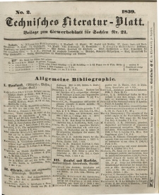 Gewerbe-Blatt für Sachsen. Jahrg. IV, 23. Mai, nr 21 (Beilage nr 2: Technisches Literatur-Blatt)