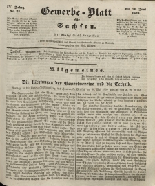 Gewerbe-Blatt für Sachsen. Jahrg. IV, 20. Juni, nr 25.