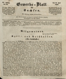 Gewerbe-Blatt für Sachsen. Jahrg. IV, 18. Juli, nr 29.