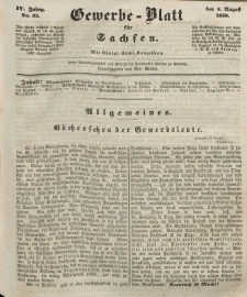 Gewerbe-Blatt für Sachsen. Jahrg. IV, 8. August, nr 32.