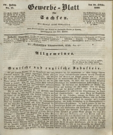 Gewerbe-Blatt für Sachsen. Jahrg. IV, 10. Oktober, nr 41.