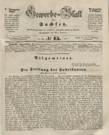 Gewerbe-Blatt für Sachsen. Jahrg. V, 9. April, nr 15.