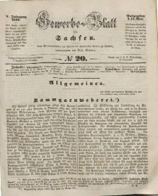 Gewerbe-Blatt für Sachsen. Jahrg. V, 14. Mai, nr 20.