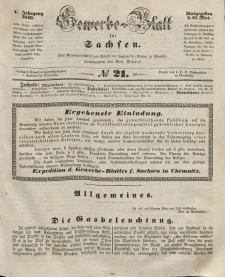 Gewerbe-Blatt für Sachsen. Jahrg. V, 21. Mai, nr 21.