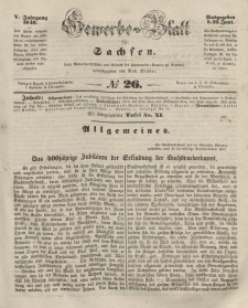Gewerbe-Blatt für Sachsen. Jahrg. V, 25. Juni, nr 26.
