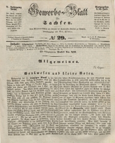 Gewerbe-Blatt für Sachsen. Jahrg. V, 16. Juli, nr 29.