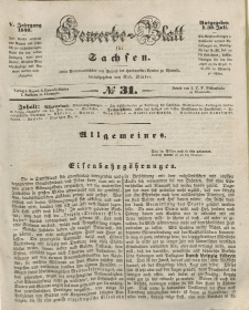 Gewerbe-Blatt für Sachsen. Jahrg. V, 30. Juli, nr 31.