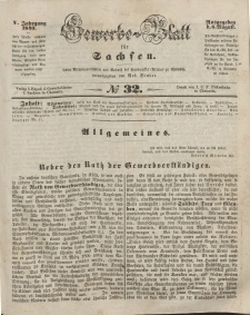 Gewerbe-Blatt für Sachsen. Jahrg. V, 6. August, nr 32.