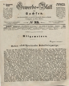 Gewerbe-Blatt für Sachsen. Jahrg. V, 13. August, nr 33.