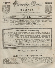 Gewerbe-Blatt für Sachsen. Jahrg. V, 20. August, nr 34.