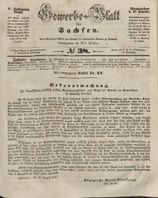 Gewerbe-Blatt für Sachsen. Jahrg. V, 17. September, nr 38.