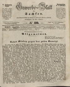 Gewerbe-Blatt für Sachsen. Jahrg. V, 1. Oktober, nr 40.