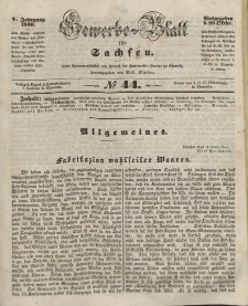 Gewerbe-Blatt für Sachsen. Jahrg. V, 29. Oktober, nr 44.