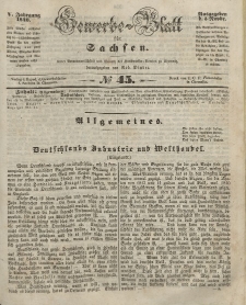 Gewerbe-Blatt für Sachsen. Jahrg. V, 5. November, nr 45.