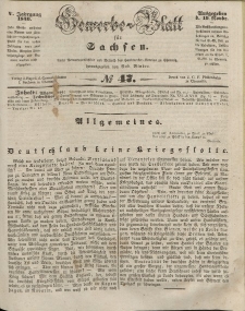 Gewerbe-Blatt für Sachsen. Jahrg. V, 19. November, nr 47.